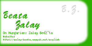 beata zalay business card